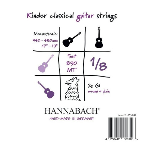 Hannabach 890MT-1/8 - medium für 1/8-Gitarre