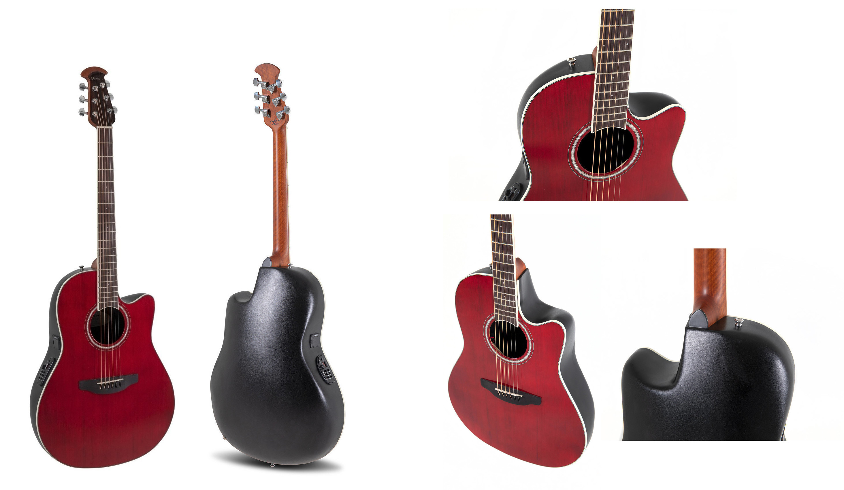 Ovation Celebrity Traditional CS24-RR-G - ruby red, mid cut