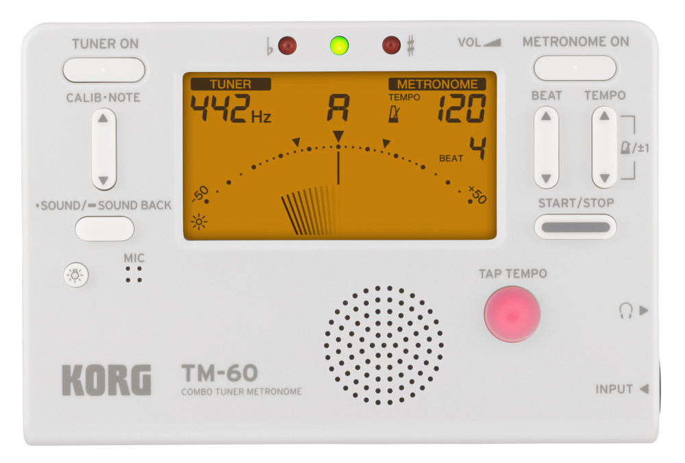 Korg TM-60-WH - Stimmgerät und Metronom - weiß
