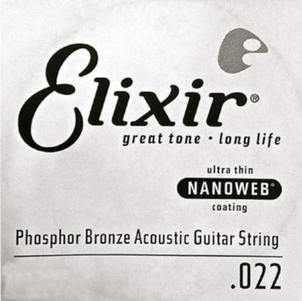Elixir 14122 Nanoweb Phosphor Bronze - Einzelsaite 022