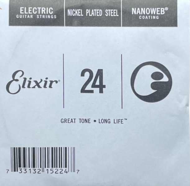 Elixir 15224 Nanoweb Nickel - Einzelsaite 024