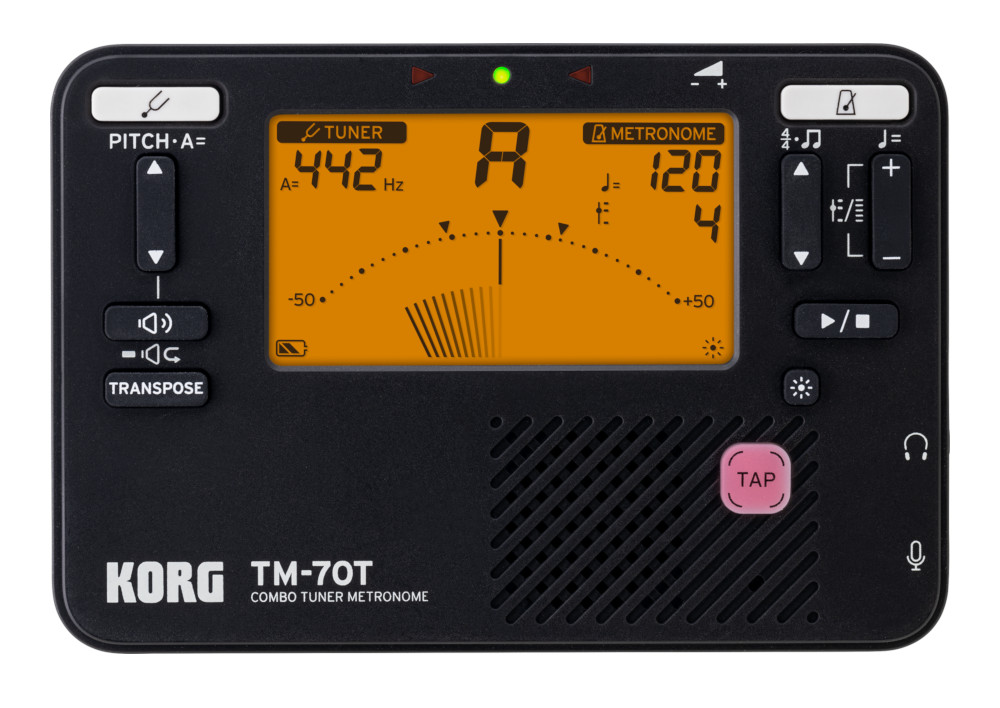 Korg TM-70T-BK - Stimmgerät und Metronom - schwarz